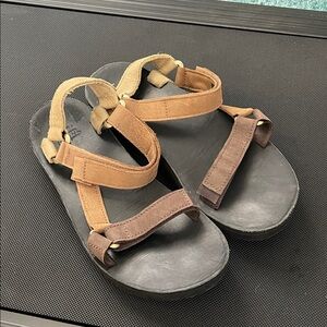 Women’s Brown Multi-Strap Teva Platform Sandals